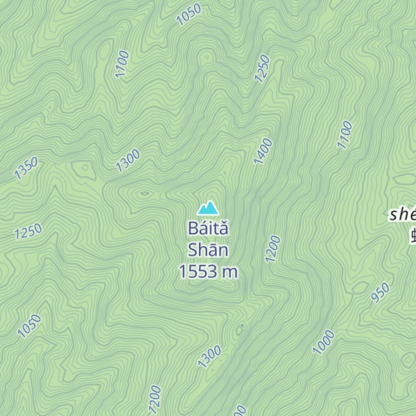 Map of Báitǎ Shān