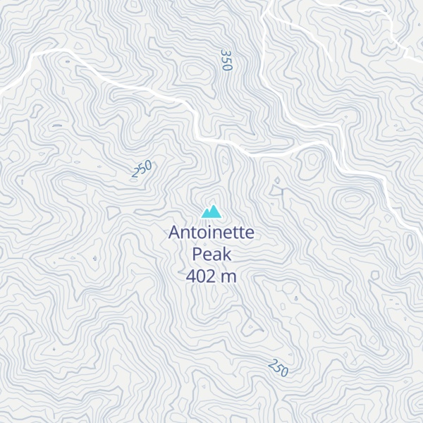 Map of Antoinette Peak