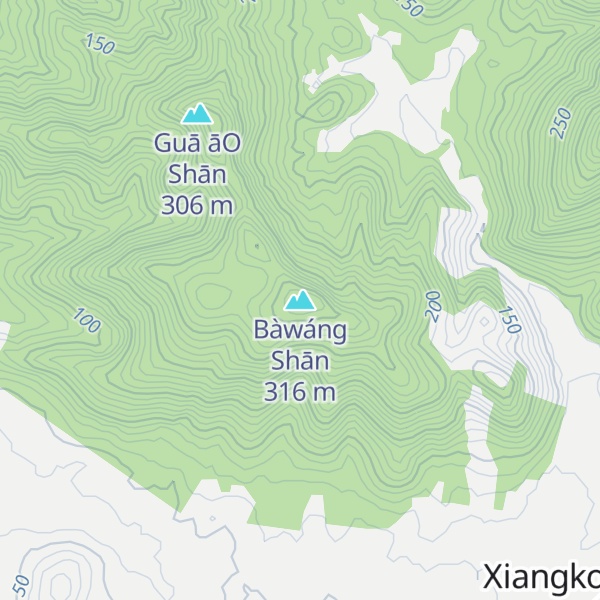 Map of Bàwáng Shān