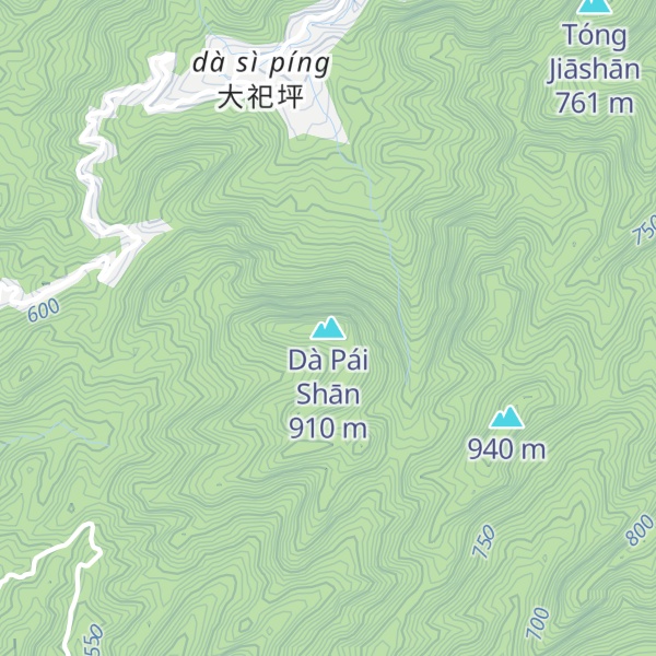 Map of Dà Pái Shān