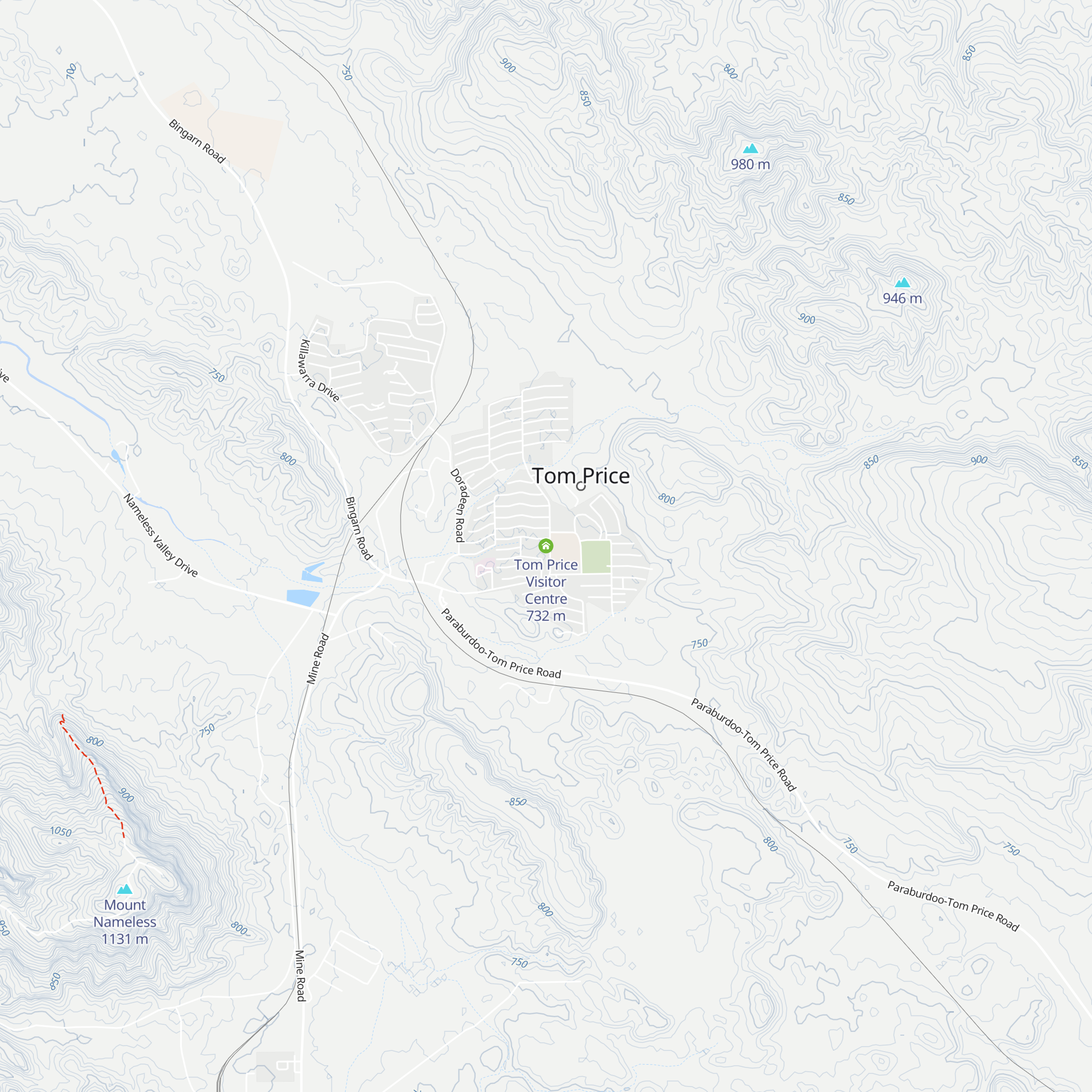Tom Price Visitor Centre map