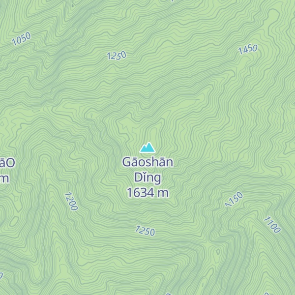 Map of Gāoshān Dǐng
