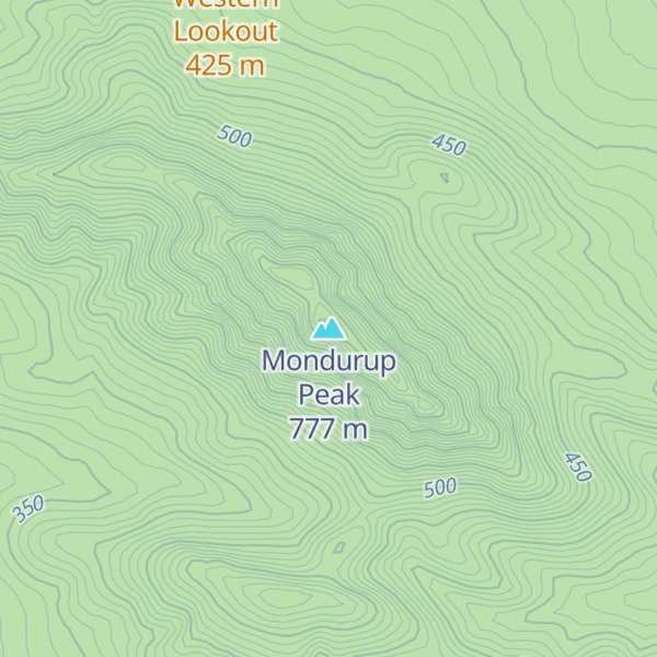 Map of Mondurup Peak