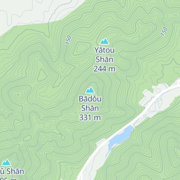 Map of Bādǒu Shān