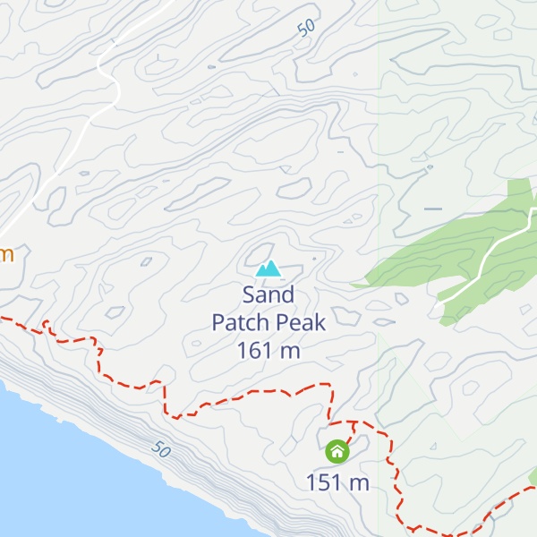 Map of Sand Patch Peak