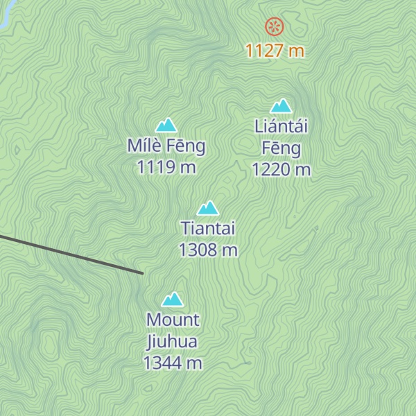 Map of Tiantai