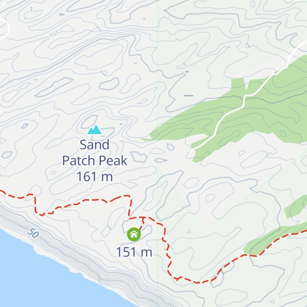 Map of Bushy Sand Peak