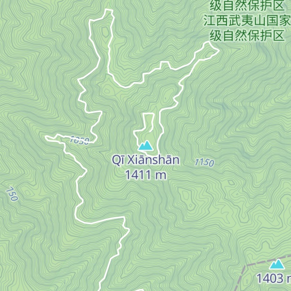 Map of Qī Xiānshān