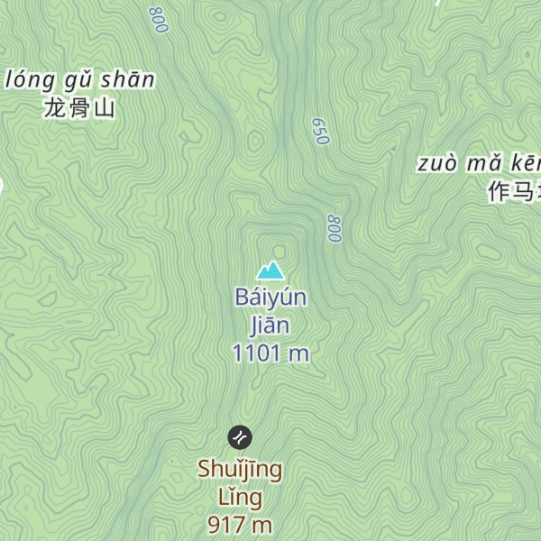 Map of Báiyún Jiān