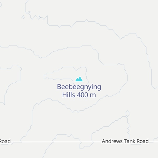 Map of Beebeegnying Hills