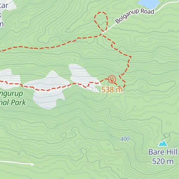 Map of Hayward Peak
