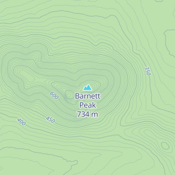 Map of Barnett Peak