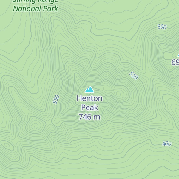 Map of Henton Peak