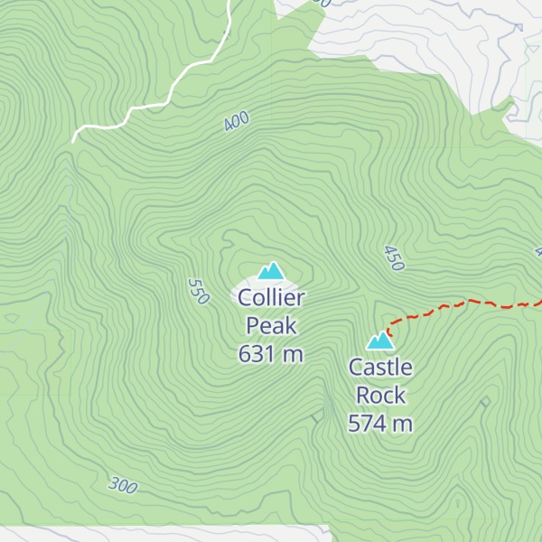 Map of Collier Peak