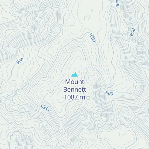 Map of Mount Bennett
