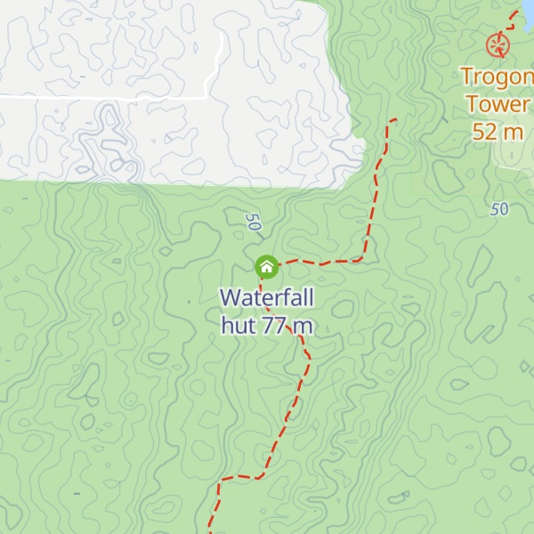 Map of Waterfall hut