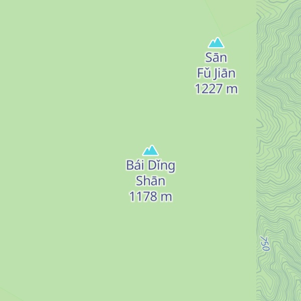 Map of Bái Dǐng Shān