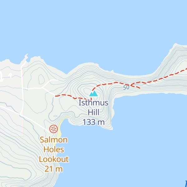 Map of Isthmus Hill