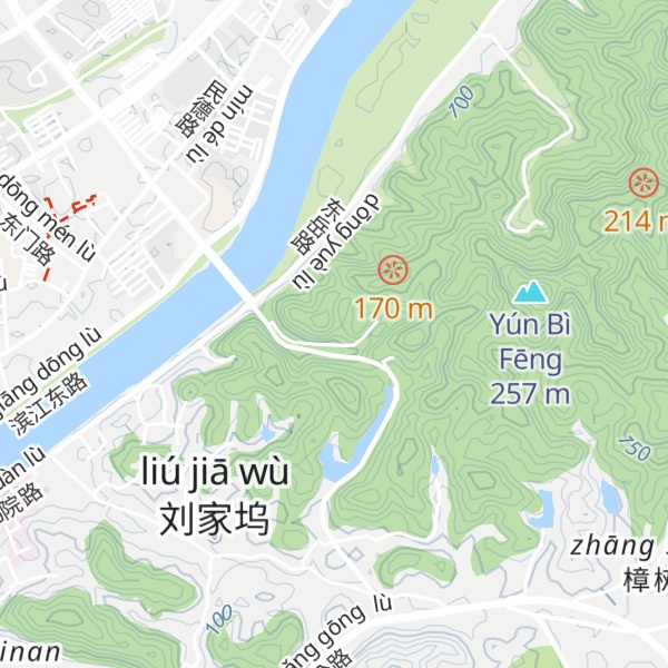 Map of Yunbifeng Visitor Center