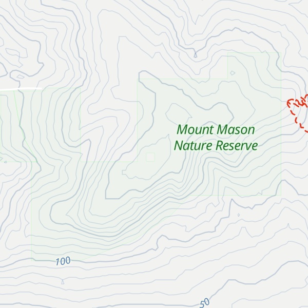 Map of Mount Mason South