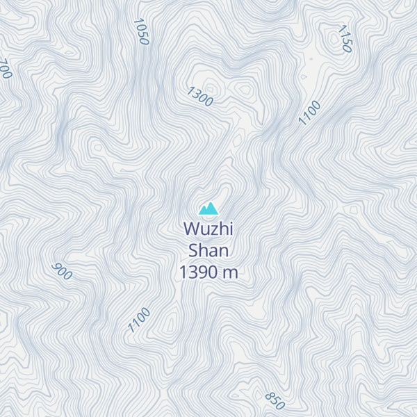 Map of Wuzhi Shan