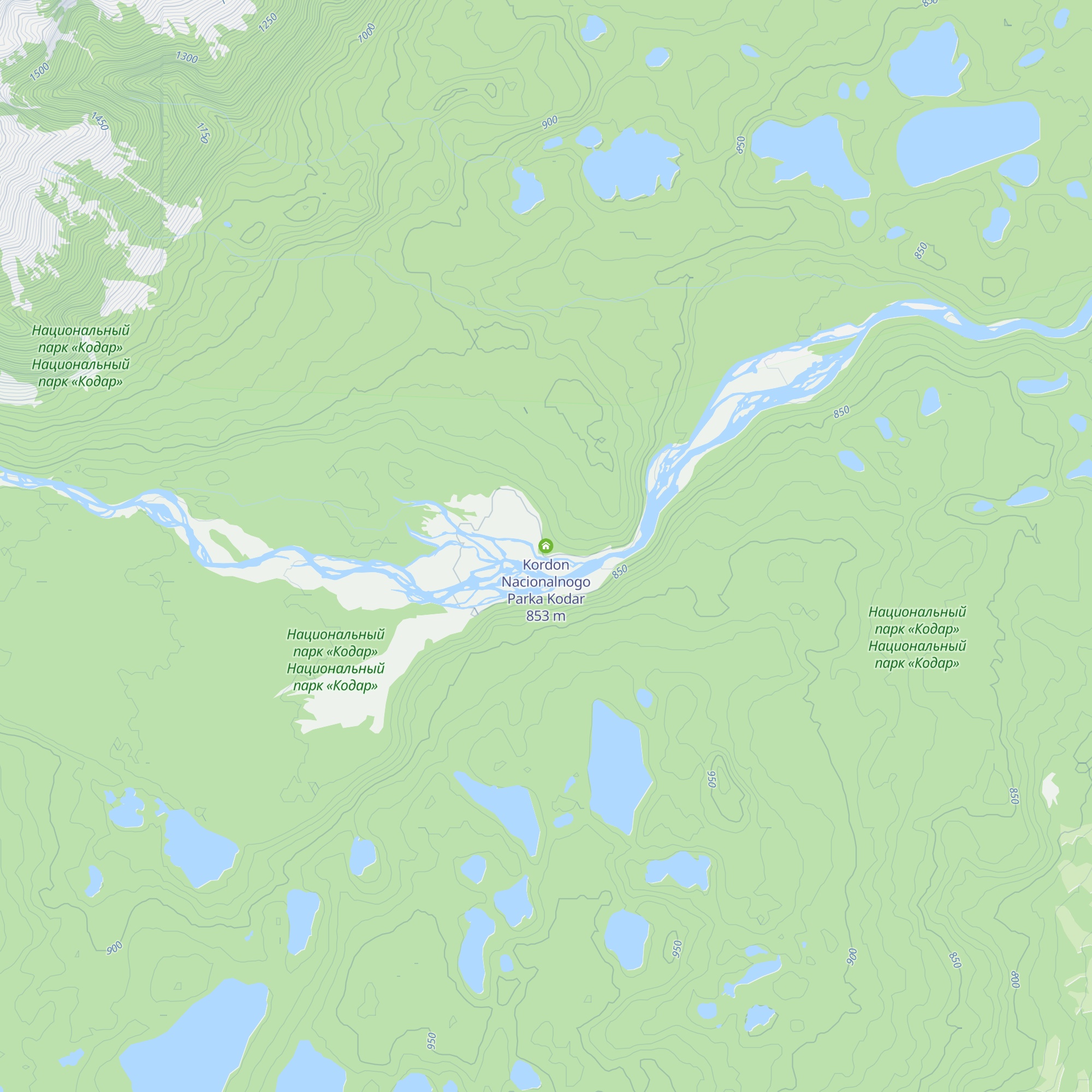 Kordon Nacionalnogo Parka Kodar map