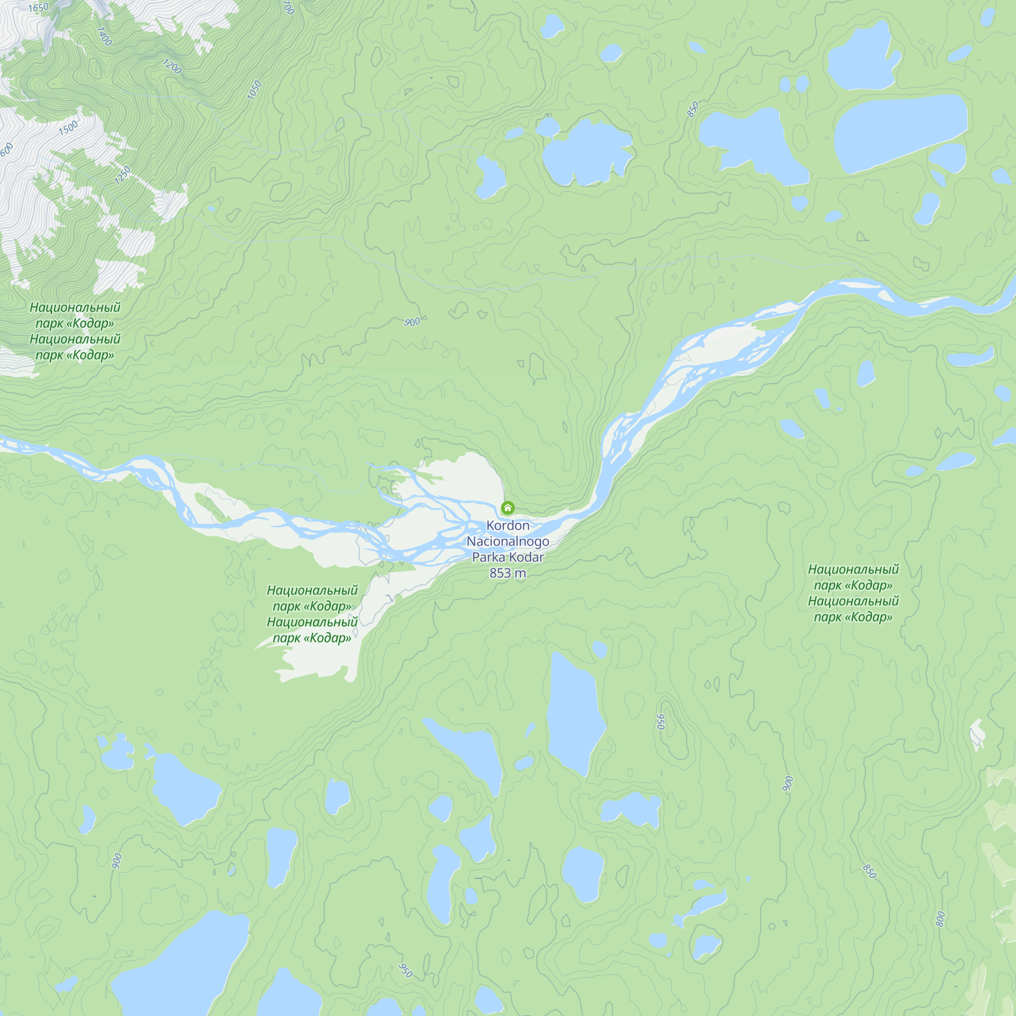 Kordon Nacionalnogo Parka Kodar map