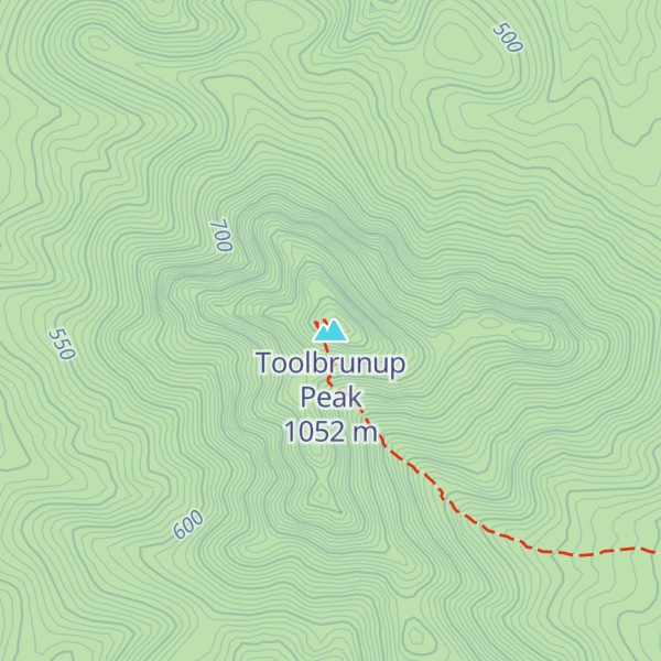 Map of Toolbrunup Peak