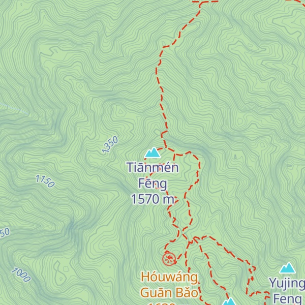 Map of Tiānmén Fēng