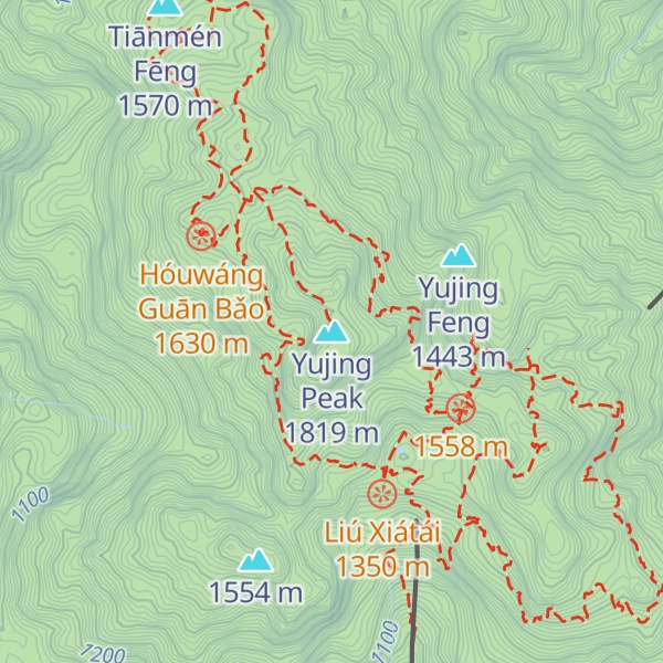 Map of Yujing Peak