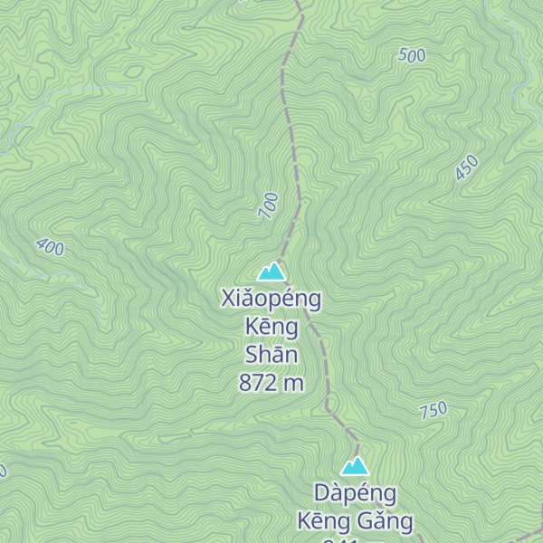 Map of Xiǎopéng Kēng Shān