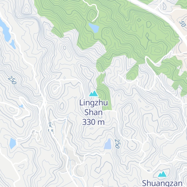 Map of Lingzhu Shan