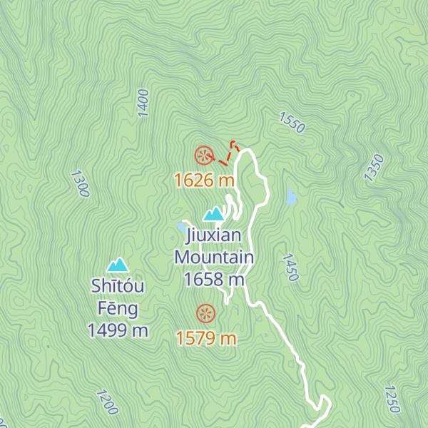 Map of Jiuxian Mountain