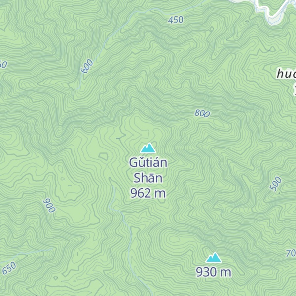 Map of Gǔtián Shān