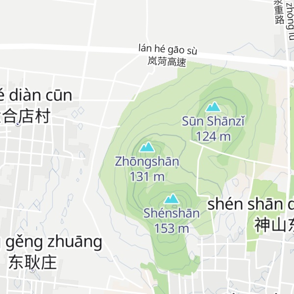 Map of Zhōngshān