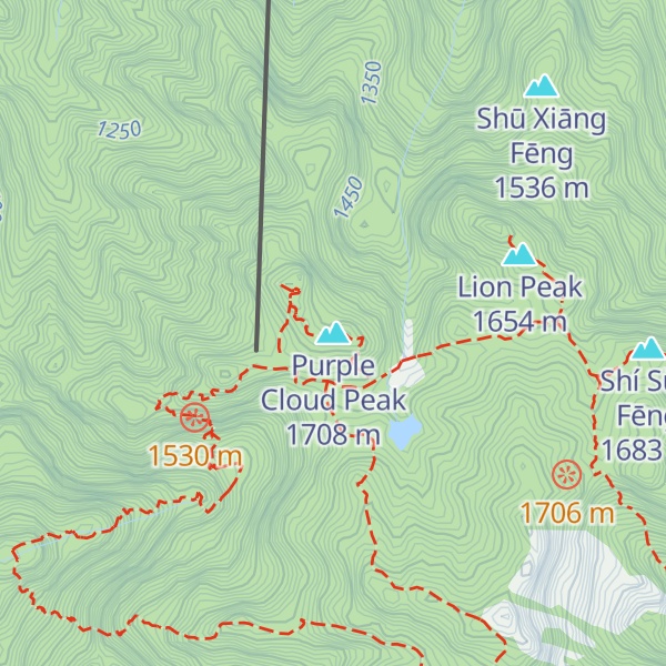 Map of Purple Cloud Peak