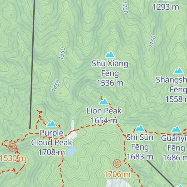 Map of Shīzǐ Fēng
