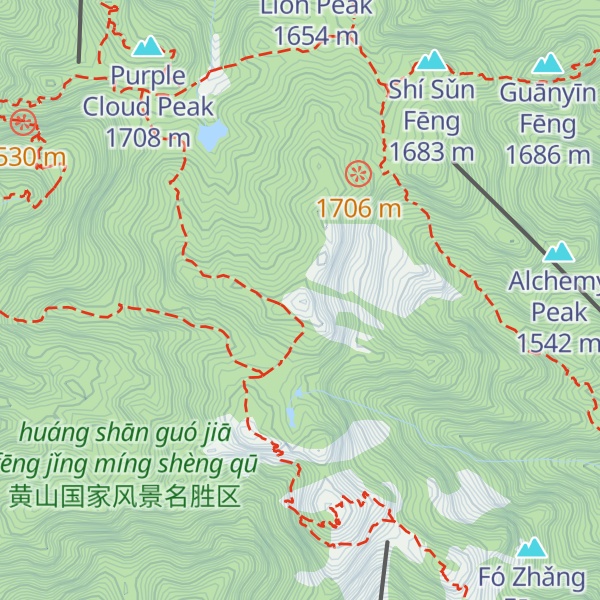 Map of Bright Summit Peak