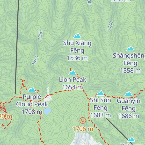 Map of Lion Peak