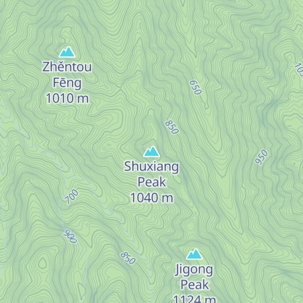 Map of Shuxiang Peak