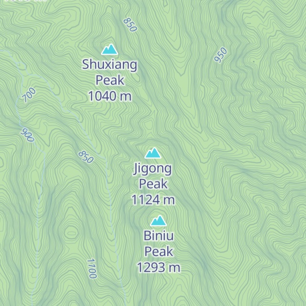 Map of Jigong Peak