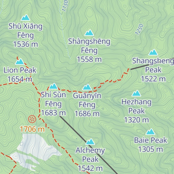 Map of Guānyīn Fēng