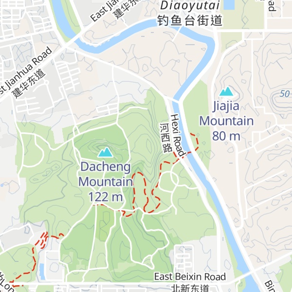 Map of Ercheng Mountain
