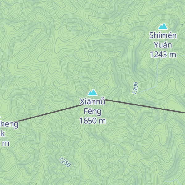 Map of Xiānnǚ Fēng