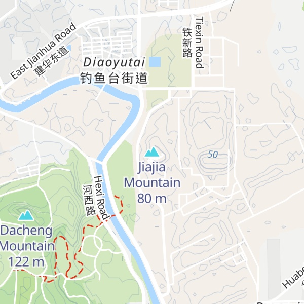 Map of Jiajia Mountain