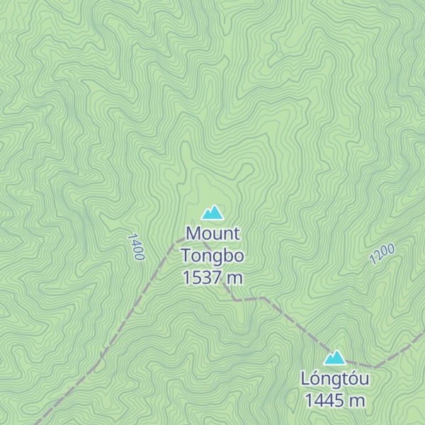 Map of Mount Tongbo