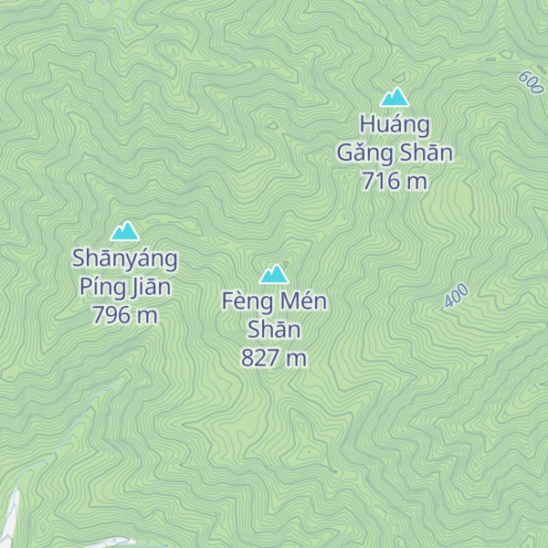 Map of Fèng Mén Shān