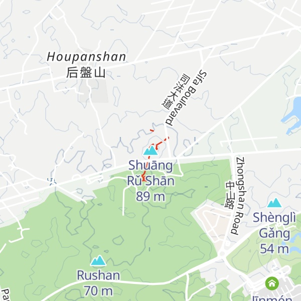 Map of Shuāng Rǔ Shān