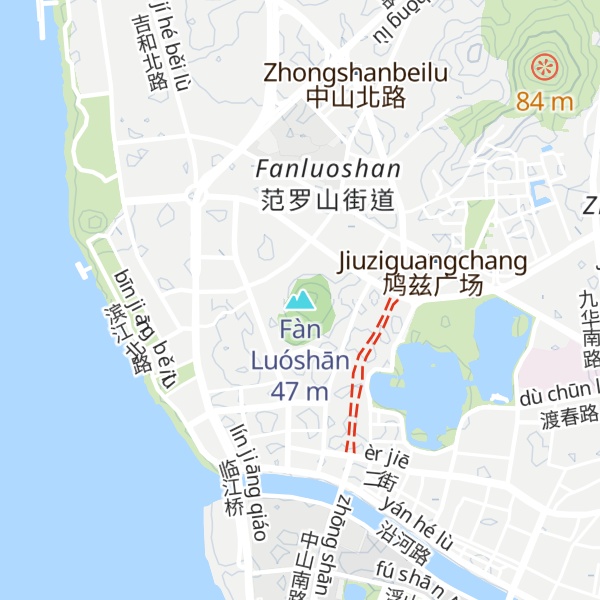 Map of Fàn Luóshān
