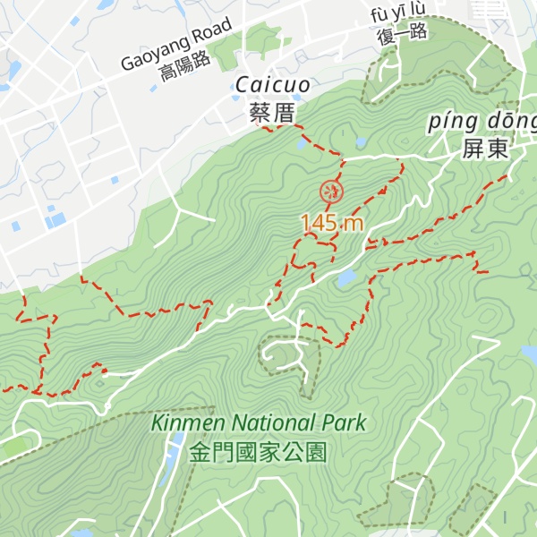Map of Běi Tài Wǔshān